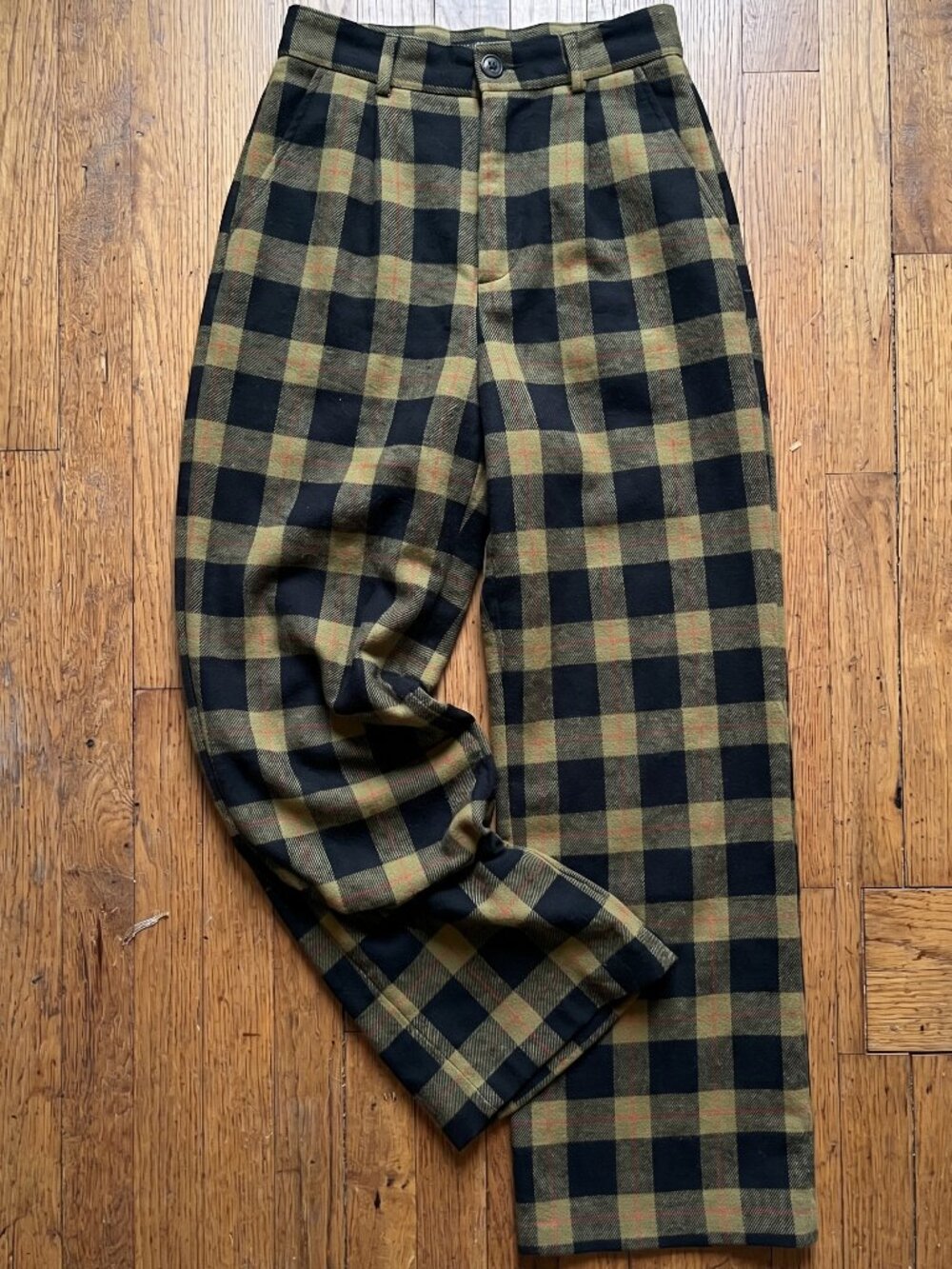 Rapture Wide Leg Check Trousers - 10 - Picture 3 of 3